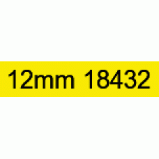 12mm Black on Yellow 18432