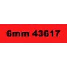 6mm Black on Red 43617