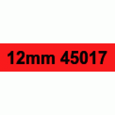 12mm Black on Red 45017