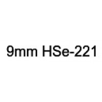 HSe-221 Compatible 9mm Black on White Heatshrink