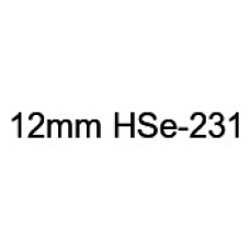 HSe-231 Compatible 12mm Black on White Heatshrink