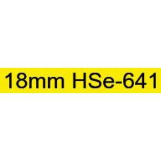 HSe-641 Compatible 18mm Black on Yellow Heatshrink