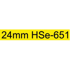 HSe-651 Compatible 24mm Black on Yellow Heatshrink