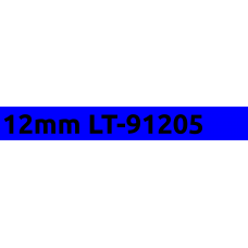 12mm Black on Blue Plastic 91205