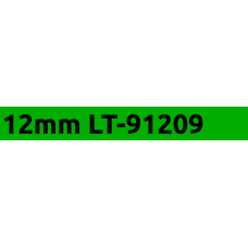 12mm Black on Green Metallic 91209