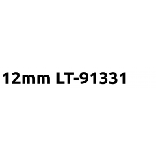 12mm Black on White Plastic 91331