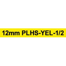 PLHS-YEL-1/2 compatible 12mm black on yellow heatshrink tube1.5m