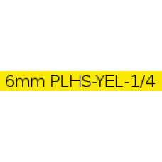 PLHS-YEL-1/4 compatible 6mm black on yellow heatshrink tube 1.5m