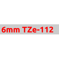 TZe-112 6mm Red on clear