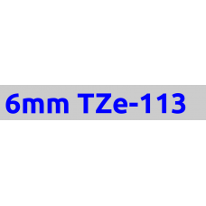 TZe-113 6mm Blue on clear