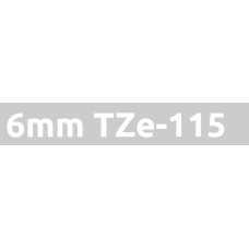 TZe-115 6mm White on clear