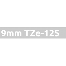 TZe-125 9mm White on clear