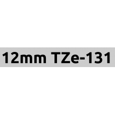 TZe-131 12mm Black on clear