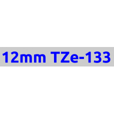 TZe-133 12mm Blue on clear