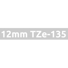 TZe-135 12mm White on clear