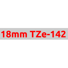 TZe-142 18mm Red on clear