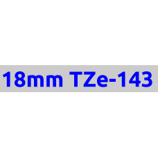 TZe-143 18mm Blue on clear