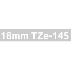 TZe-145 18mm White on clear