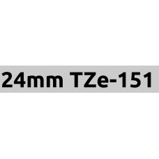 TZe-151 24mm Black on clear