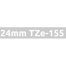 TZe-155 24mm White on clear