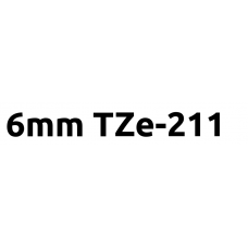 TZe-211 6mm Black on white
