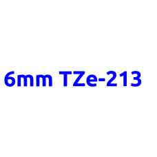 TZe-213 6mm Blue on white