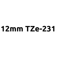 TZe-231 12mm Black on white