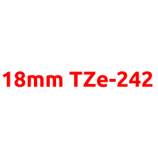 TZe-242 18mm Red on white