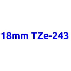 TZe-243 18mm Blue on white
