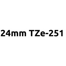 TZe-251 24mm Black on white