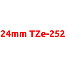 TZe-252 24mm Red on white