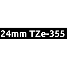 TZe-355 24mm White on black