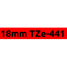 TZe-441 18mm Black on red