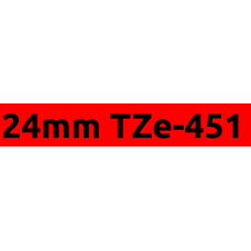 TZe-451 24mm Black on Red