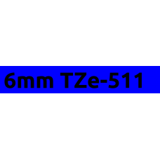 TZe-511 6mm Black on blue