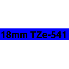 TZe-541 18mm Black on blue