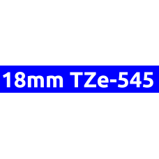 TZe-545 18mm White on blue