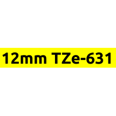 TZe-631 12mm Black on yellow