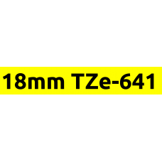 TZe-641 18mm Black on yellow