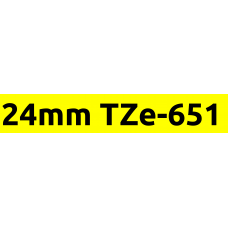 TZe-651 24mm Black on yellow