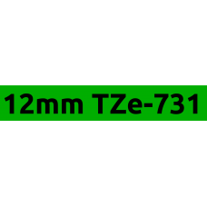 TZe-731 12mm Black on green