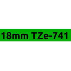 TZe-741 18mm Black on green