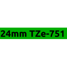 TZe-751 24mm Black on green