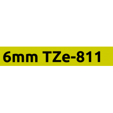TZe-811 6mm Black on gold