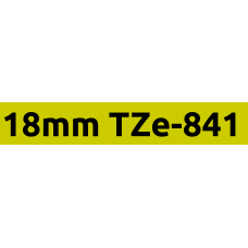 TZe-841 18mm Black on gold