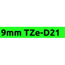 TZe-D21 9mm Black on flouro green