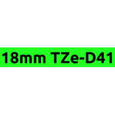 TZe-D41 18mm Black on flouro green