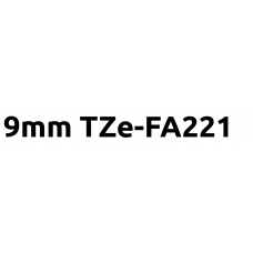 TZe-FA221 9mm Black on white fabric