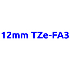 TZe-FA3 12mm Blue on white