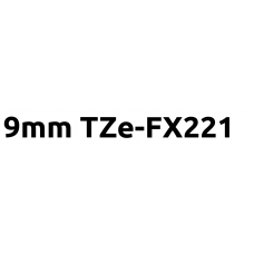 TZe-FX221 9mm Black on white flexible